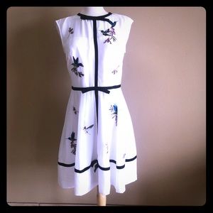 White and Black Ted Baker dress.